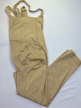 Beige Full Body Shapewear Bodysuit Tummy Control Compression Open Bust 2XL